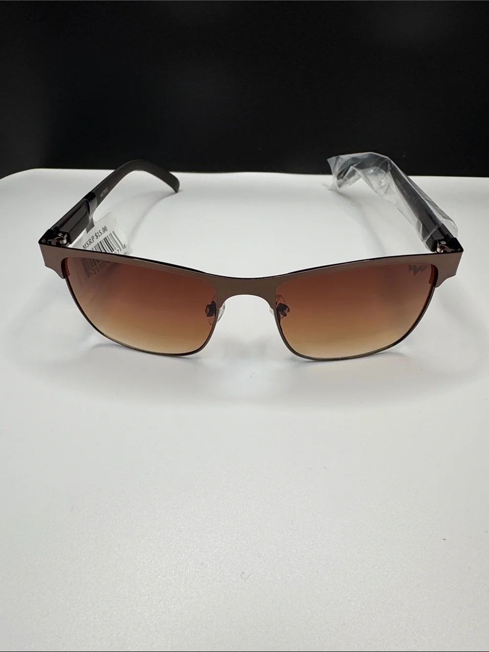 Men's Brown Gradient Rimless Sunglasses